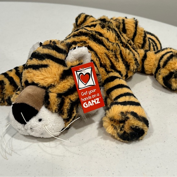 GANZ Other - GANZ Loveable Loungers Tiger Plush - Black and Orange